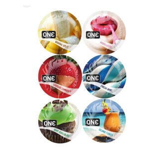 Набір оральних презерватив One Flavor Waves Mint Chocolate зі смаком м'яти з шоколадом (ціна за 5 шт)