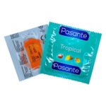 Презервативи оральні зі смаком манго Рasante Tropical кольорові, з латексу (ціна за 6 шт)