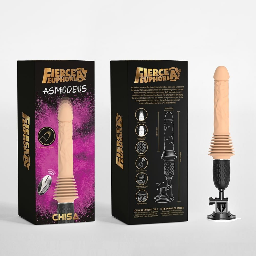 Реалістичний вібратор із фрикціями Chisa Fierce Euphoria Asmodeus з пультом, 30 см х 4.2 см Реалістичний вібратор із фрикціями Chisa Fierce Euphoria Asmodeus з пультом, 30 см х 4.2 см