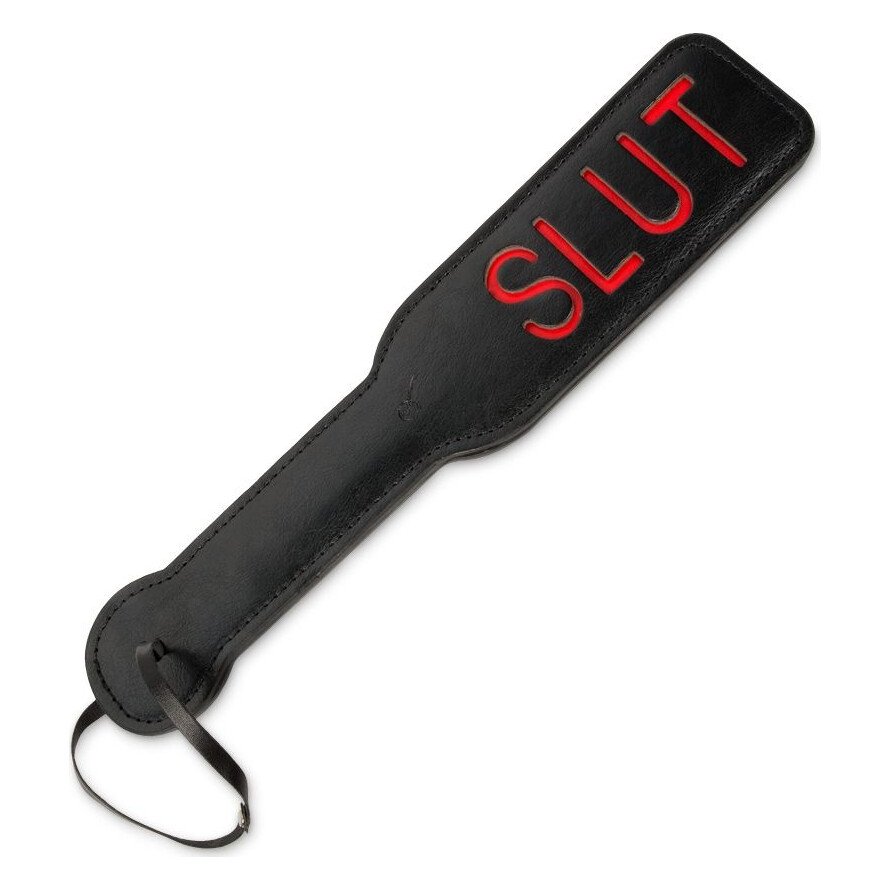 Шльопавка чорна квадратна з написом SLUT PADDLE 31,5 см Шльопавка чорна квадратна з написом SLUT PADDLE 31,5 см
