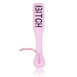 Шльопавка овальна з написом Bitch PADDLE, рожева, 31,5 см