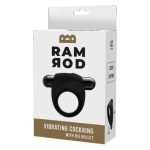 Ерекційне кільце з вібрацією Dream Toys Ramrod чорне, 8 х 3.2 см