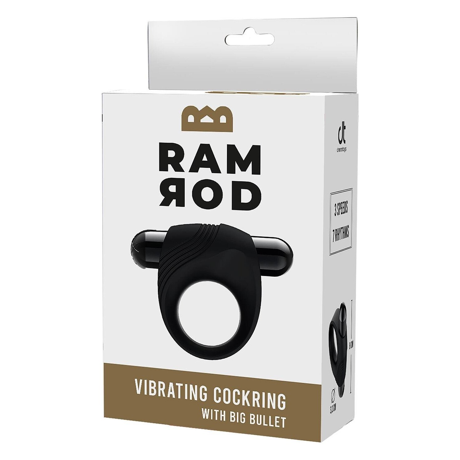 Ерекційне кільце з вібрацією Dream Toys Ramrod чорне, 8 х 3.2 см Ерекційне кільце з вібрацією Dream Toys Ramrod чорне, 8 х 3.2 см