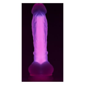Фаллоімітатор люмінесцентний на присосці Dream Toys RADIANT Glow In The Dark рожевий
