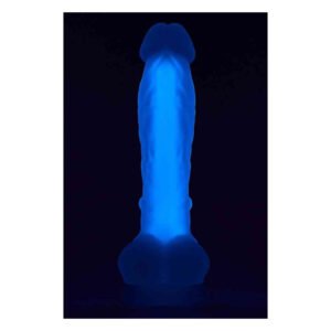 Фалоімітатор люмінесцентний на присосці Dream Toys RADIANT Glow In The Dark синій, М