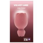 Вібратор для клітора-квітка двосторонній Sweet Em Velvet Lure, рожевий