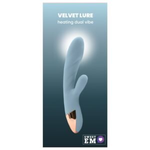 Кролик вібратор з функцією нагрівання +10 режимів вібрації Sweet Em Velvet Lure, блакитний
