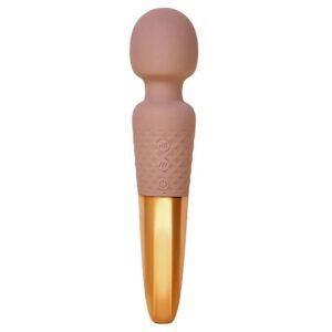 Вібратор мікрофон Sweet Em Velvet Lure, 28 режимів вібрації, бежевий із золотом