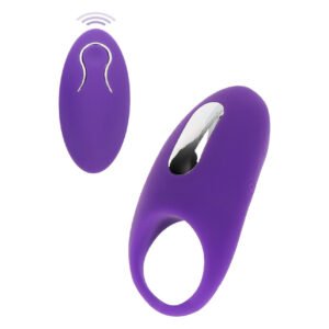 Вібро-ерекційне кільце з дистанційним пультом Toy Joy фіолетове, 8.9 х 4.2 см