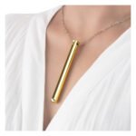 Віброкуля на ланцюжку Le Wand NECKLACE VIBE, металевий, золотий