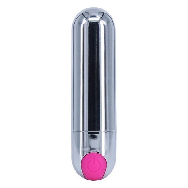 Вібропуля Strong Bullet Vibrator Silver/Pink USB 10 режимів вібрації Вібропуля Strong Bullet Vibrator Silver/Pink USB 10 режимів вібрації