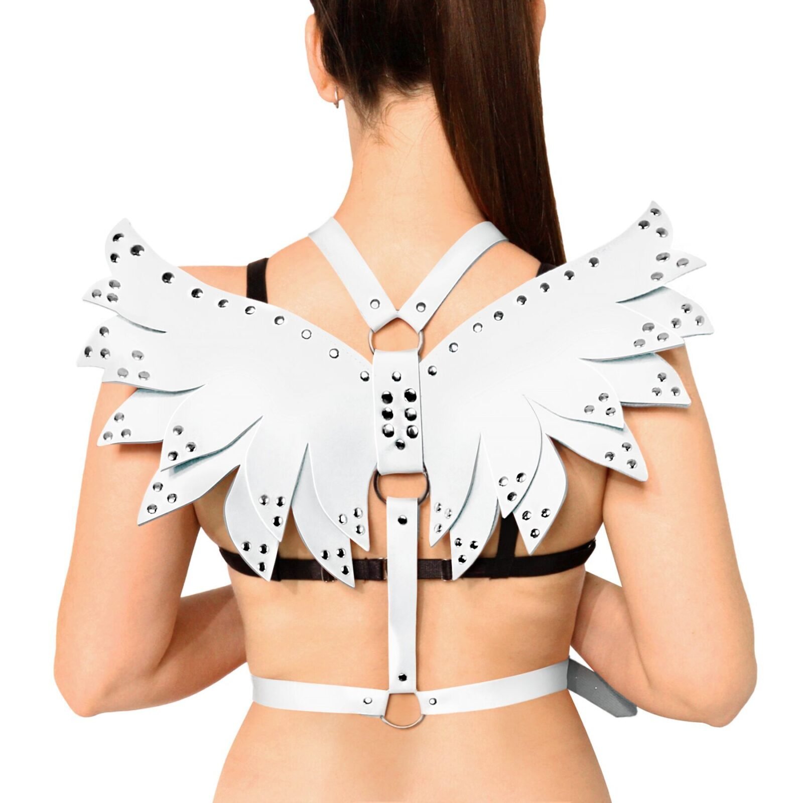Жіноча портупея Art of Sex - Wings біла L-2XL, екошкіра Жіноча портупея Art of Sex - Wings біла L-2XL, екошкіра