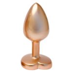 Алюмінієва анальна пробка Dream Toys GLEAMING LOVE з декоративним каменем, М