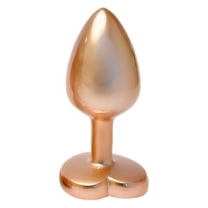 Алюмінієва анальна пробка Dream Toys GLEAMING LOVE з декоративним каменем, М