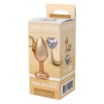 Алюмінієва анальна пробка Dream Toys GLEAMING LOVE з декоративним каменем, М