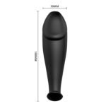 Анальна пробка силіконова Pretty Love Special Anal Stimulation, чорна, 10 х 3 см