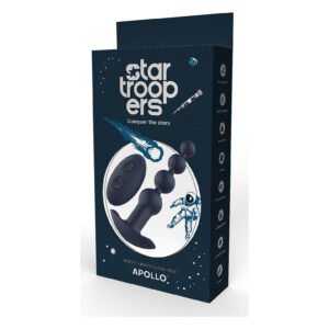 Анальна ялинка з вібрацією Dream Тoys Startroopers Apollo на пульті керування, чорна