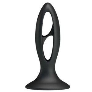 Анальна пробка з присоскою Fabulous Silicone, чорна