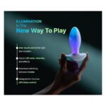 Анальна вібропробка з RGB-підсвічуванням та додатком Illumination The Plug, біла, 10,2 × 3,2 см
