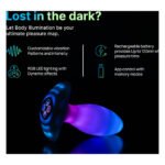 Анальна вібропробка з RGB-підсвічуванням та додатком Illumination The Plug, біла, 10,2 × 3,2 см