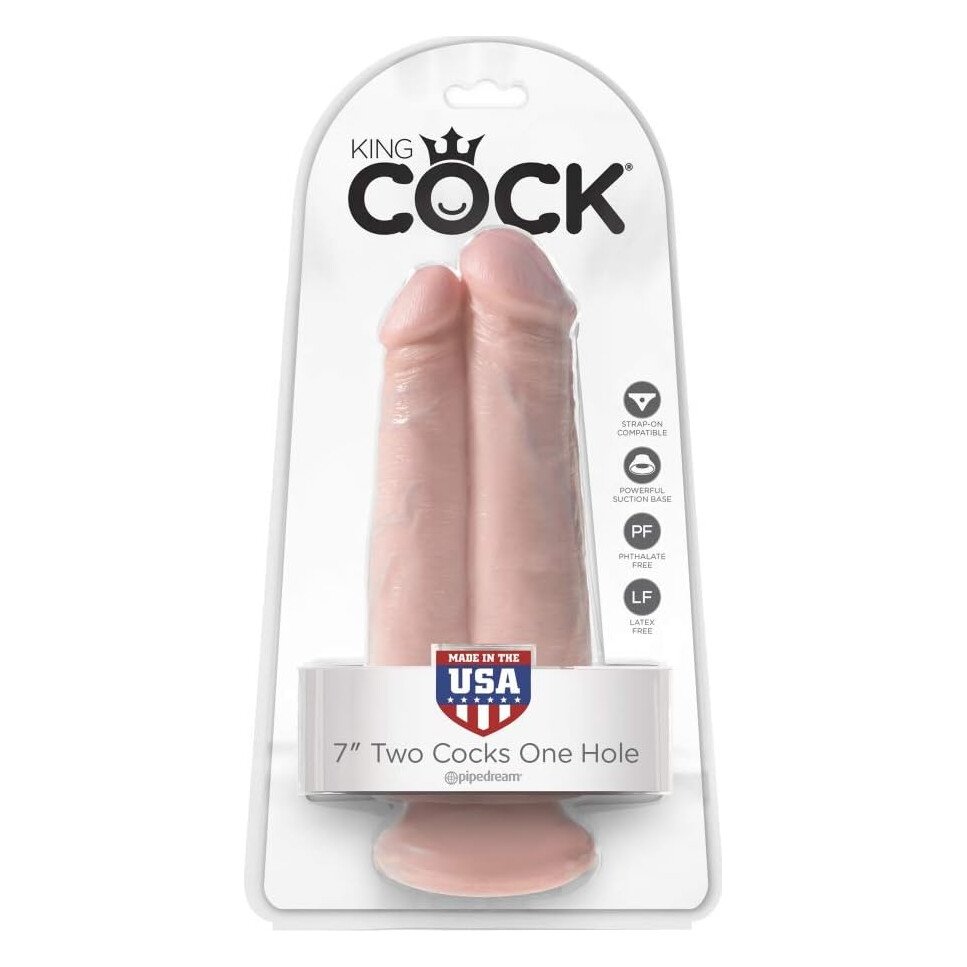 Подвійний фалоімітатор Pipedream King Cock тілесний Подвійний фалоімітатор Pipedream King Cock тілесний
