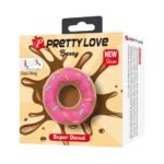 Ерекційне кільце Pretty Love Berry у формі пончика з кремом, рожеве, 4,6 × 2 см