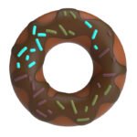 Ерекційне кільце Pretty Love Choco у формі пончика з кремом, коричневе, 4,6 × 2 см