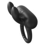 Ерекційне віброкільце Dreamtoys Ramrod Rabbit з вушками для клітора, чорне
