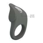 Ерекційне віброкільце PRETTY LOVE Master Ring силіконове, сіре, 8.7 х 5 см