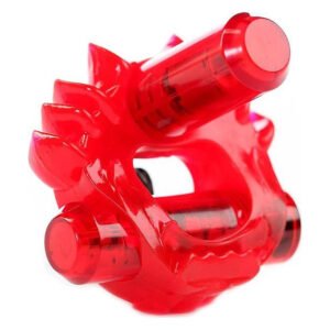 Ерекційне кільце з двома віброкулями Zero Tolerance Flame Thrower червоне, 5 см