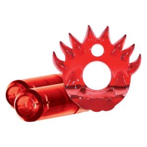 Ерекційне кільце з двома віброкулями Zero Tolerance Flame Thrower червоне, 5 см