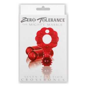 Ерекційне кільце з двома віброкулями Zero Tolerance The Mighty Marble червоне, 8 см