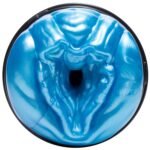 Мастурбатор вагіна з кібершкіри у колбі Fleshlight Freaks Alien Blue Metallic, синій