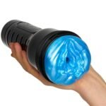 Мастурбатор вагіна з кібершкіри у колбі Fleshlight Freaks Alien Blue Metallic, синій