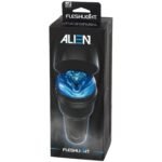 Мастурбатор вагіна з кібершкіри у колбі Fleshlight Freaks Alien Blue Metallic, синій