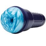 Мастурбатор вагіна з кібершкіри у колбі Fleshlight Freaks Alien Blue Metallic, синій