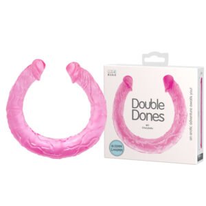 Фалоімітатор двосторонній Baile Double Dones, реалістичний, рожевий, 44 × 3,5 см