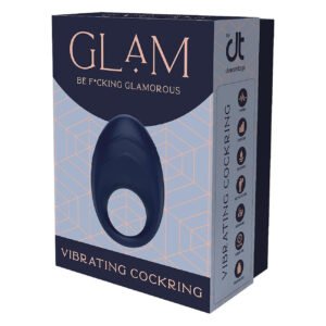 Гламурне вібраційне кільце для пеніса Dream Toys Glam синє