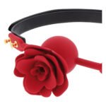 Кляп з декоративною трояндою Taboom Wild Roses Ball Gag чорний-червоний