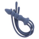Батіг з тримачем у вигляді анальної пробки Taboom Silicone Supreme, синій