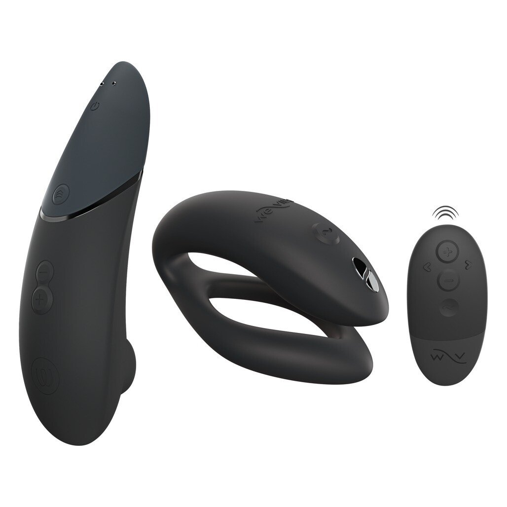 Колекційний набір Womanizer Next + We-Vibe Sync O вакуумний стимулятор та вібратор для пар, чорний Колекційний набір Womanizer Next + We-Vibe Sync O вакуумний стимулятор та вібратор для пар, чорний