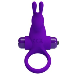 Кільце ерекційне у вигляді кролика Pretty Love Vibrant Penis Ring 1 фіолетове