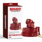Комплект манжетів на зап'ястя та стегна Chisa BEHAVE! Luxury Fetish червоний