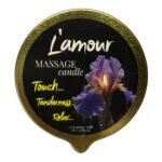 Масажна свічка L'amour Iris Amber Milk золота, 70 мл