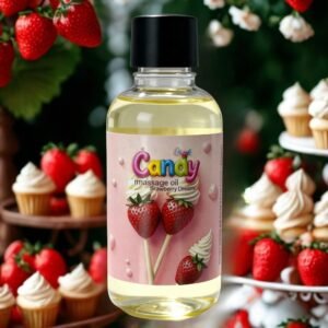 Олія масажна Candy з ароматом Полуниці зі вершками, 50 мл