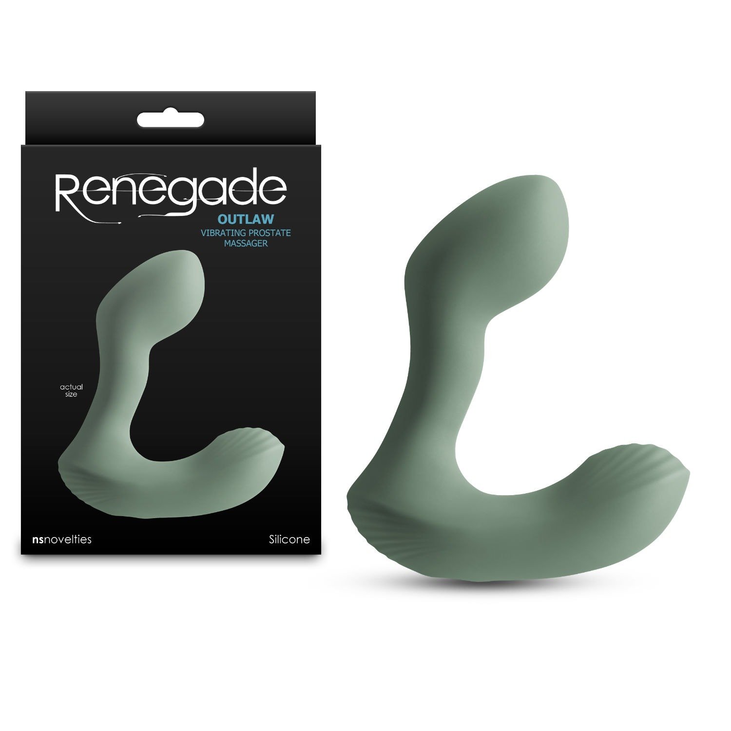 Масажер простати NS Novelties Renegade Outlaw зелений, 12 см Масажер простати NS Novelties Renegade Outlaw зелений, 12 см
