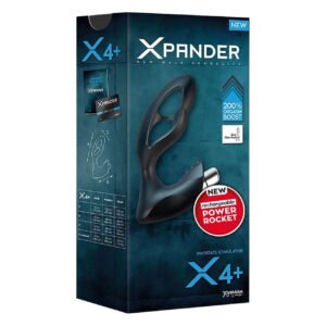 Масажер простати розмір М, XPANDER X4+ rechargeable PowerRocket, чорний, 10.5 см