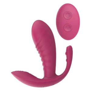 Масажер-вібратор рельєфний Dream Toys Essentials з потрійною стимуляцією, червоний