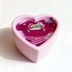 Масажна свічка з ароматом жуйки Candy Bubble Gum у формі серця, 70 мл