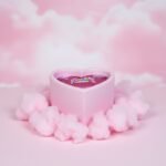 Масажна свічка з ароматом жуйки Candy Bubble Gum у формі серця, 70 мл